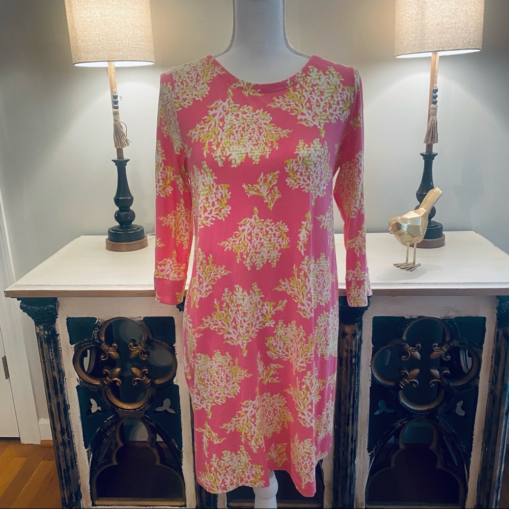 Crown & Ivy Pink Coral Reef Dress Small S